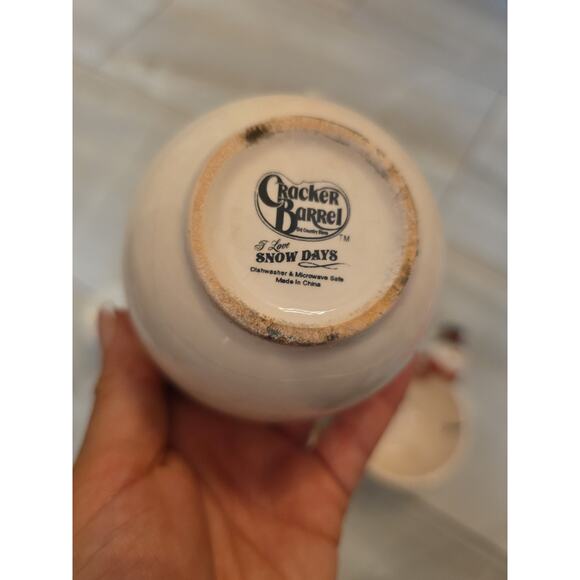 Snowman Ceramic Serving Dish Set 4 Pieces Holiday Christmas Bowls Platte - Picture 16 of 16